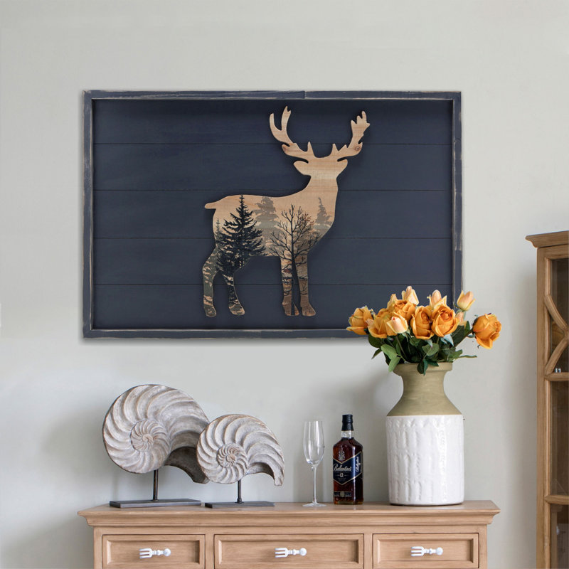 Millwood Pines Forest Deer Wood Wall Décor & Reviews Wayfair